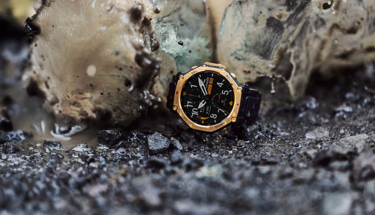 descubre el amazfit t-rex 3 pro, un reloj resistente y duradero diseñado para el senderismo. perfecto para aventureros que necesitan precisión y robustez en cada paso.