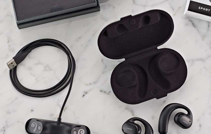 auriculares abiertos bose diseñados para deportistas, que ofrecen comodidad y un sonido excepcional durante tus entrenamientos.