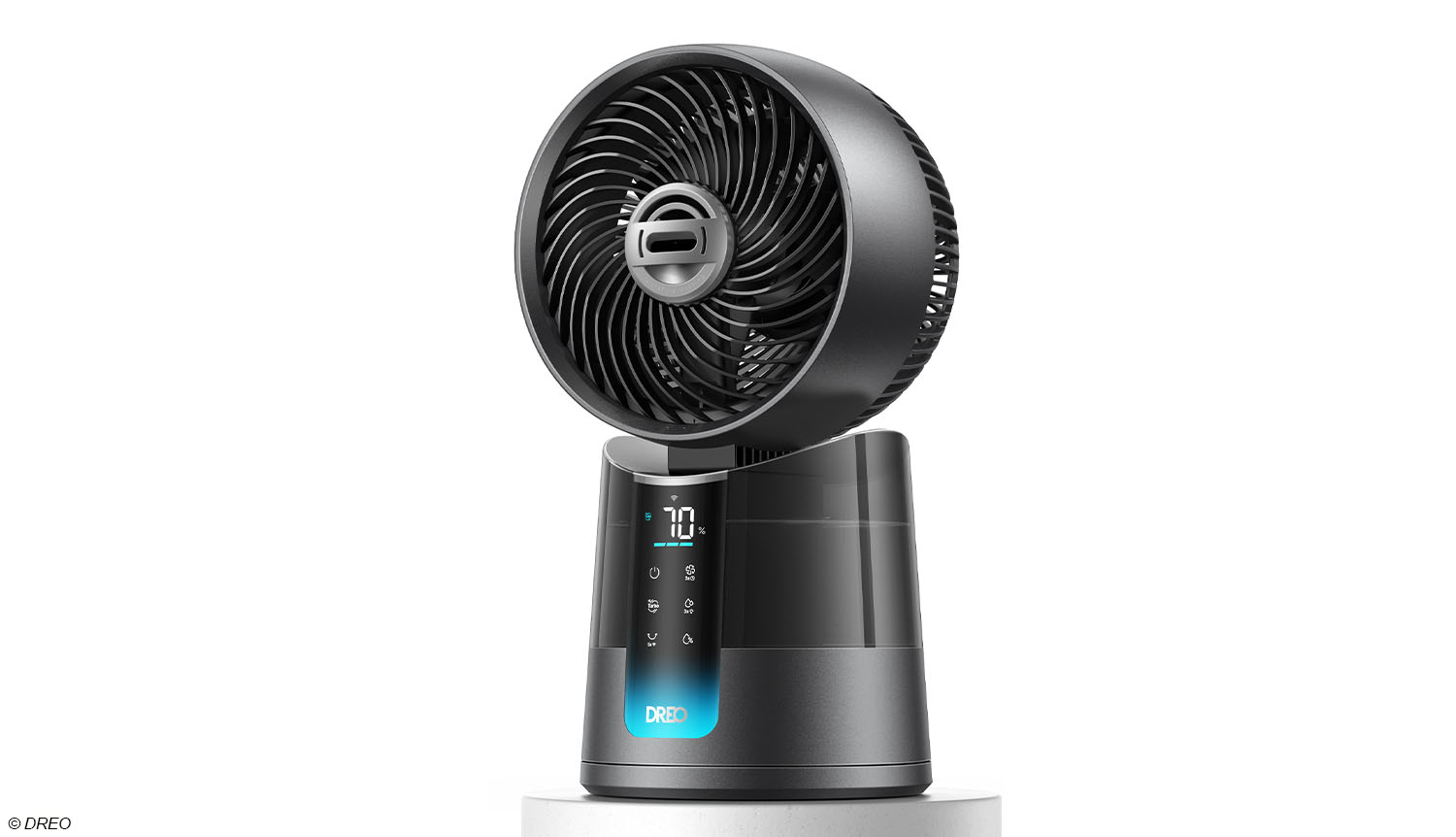 dreo turbocool: ventilador inteligente que enfría y humidifica, proporcionando un ambiente fresco y confortable en tu hogar.