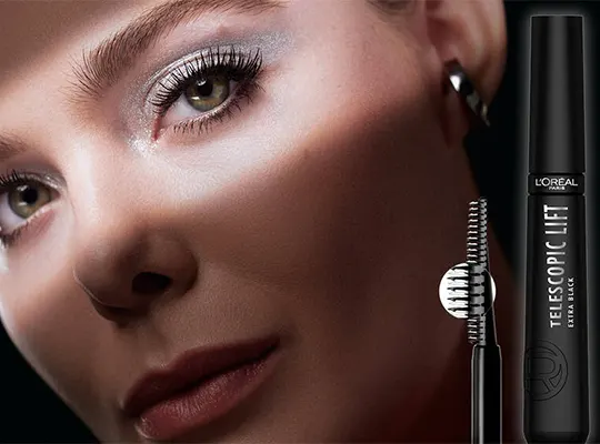 descubre l’oréal telescopic, la máscara de pestañas que ofrece volumen y longitud infinitos para una mirada intensa y definida.