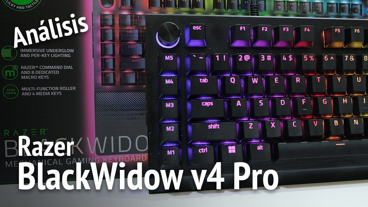 descubre el razer blackwidow v4 pro, el teclado mecánico ideal para gamers y profesionales que buscan rendimiento, durabilidad y diseño avanzado.