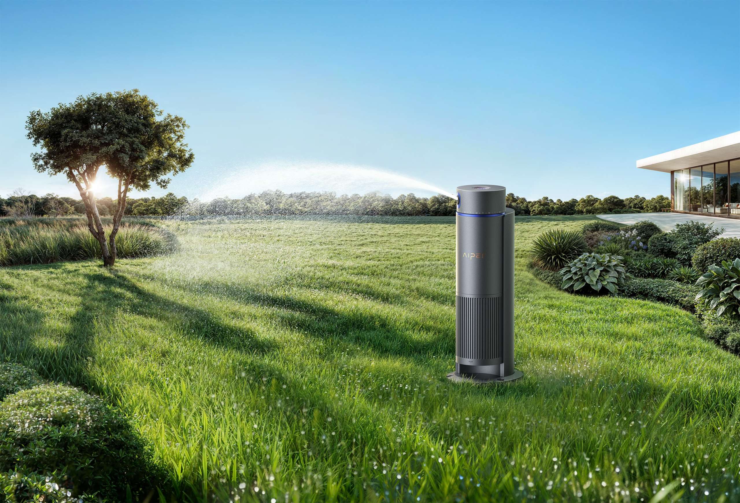 aiper irrisense 2: sistema inteligente para zonas de yoga al aire libre, que ofrece control eficiente y automático para un ambiente perfecto.