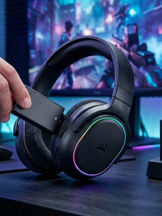 Auriculares gaming con baterías intercambiables en caliente nunca pares de jugar