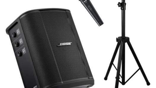 bose s1 pro+ sistema de sonido portátil ideal para entrenamientos en casa, con alta calidad de audio, fácil de transportar y conexión bluetooth.