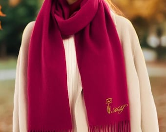 bufandas flor mes de nacimiento, el regalo personal perfecto para cualquier ocasión especial. descubre diseños únicos y personalizados que celebran tu mes de nacimiento con estilo y calidez.