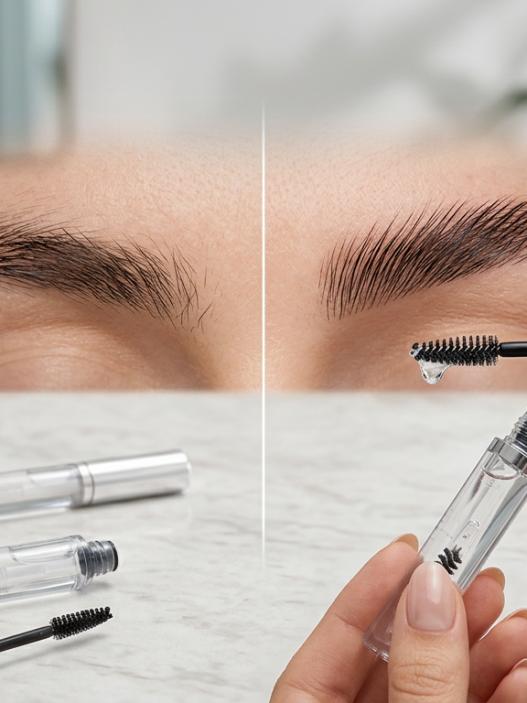 Fijadores de cejas transparentes con efecto laminado todo el día