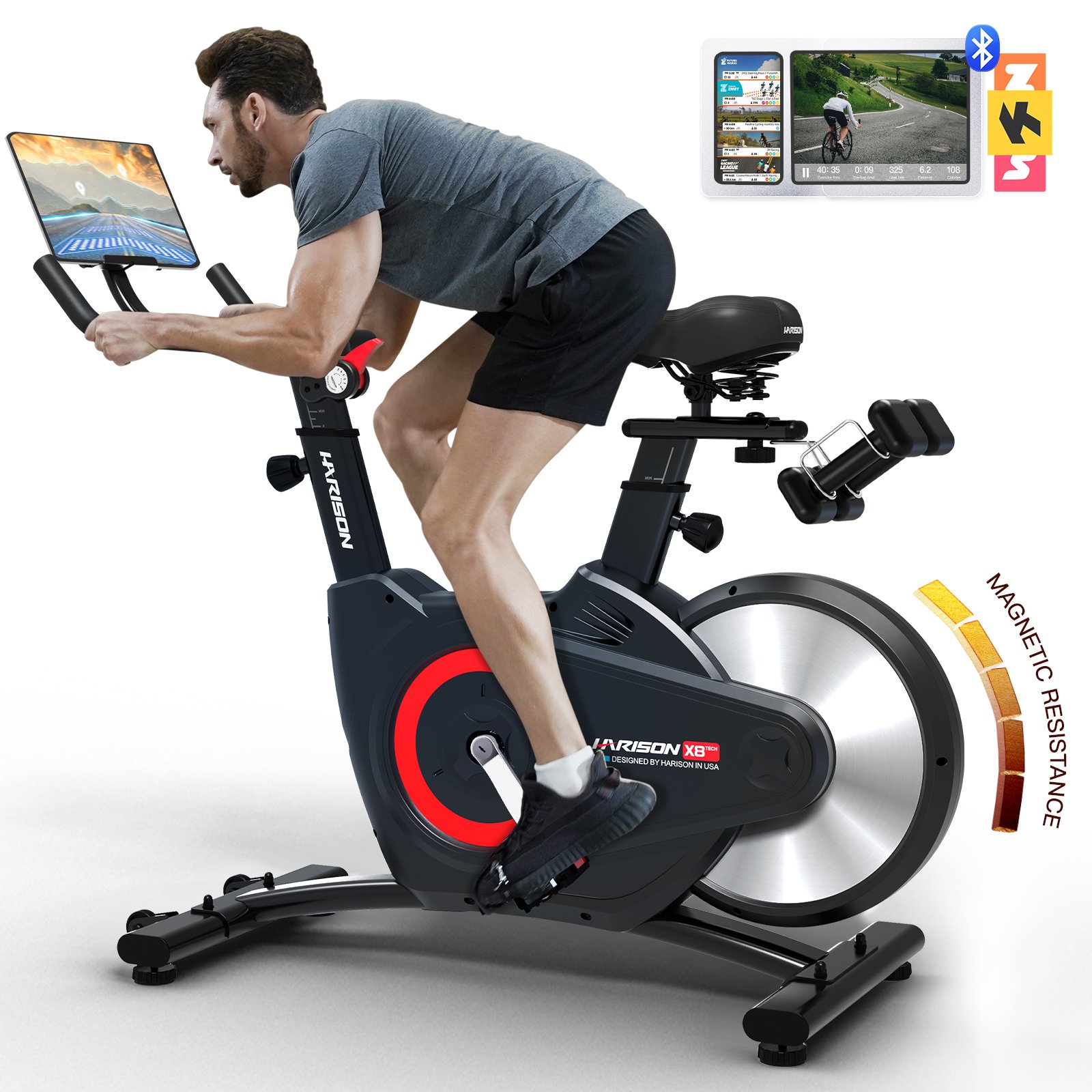 descubre la harison x8, una bici estática magnética diseñada para entrenamiento eficiente y cómodo en casa. perfecta para mejorar tu condición física con resistencia ajustable y diseño ergonómico.