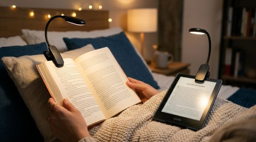Lámparas de lectura LED con clip para Kindles y libros físicos en Amazon