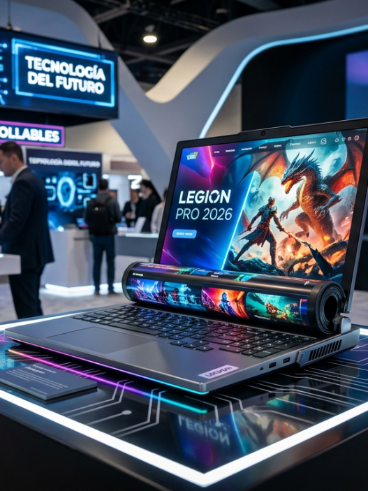 Laptops Lenovo Legion Pro con pantallas enrollables la innovación del CES 2026