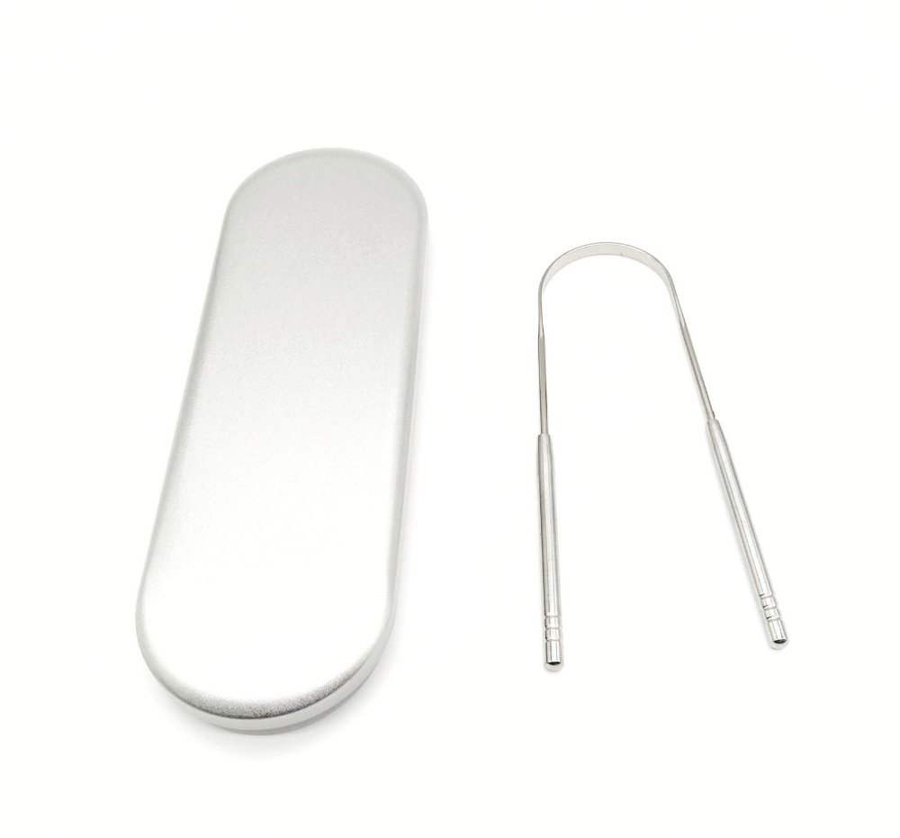 limpiadores de lengua de acero inoxidable de alta calidad para una higiene oral eficiente y duradera. fácil de usar y resistente.