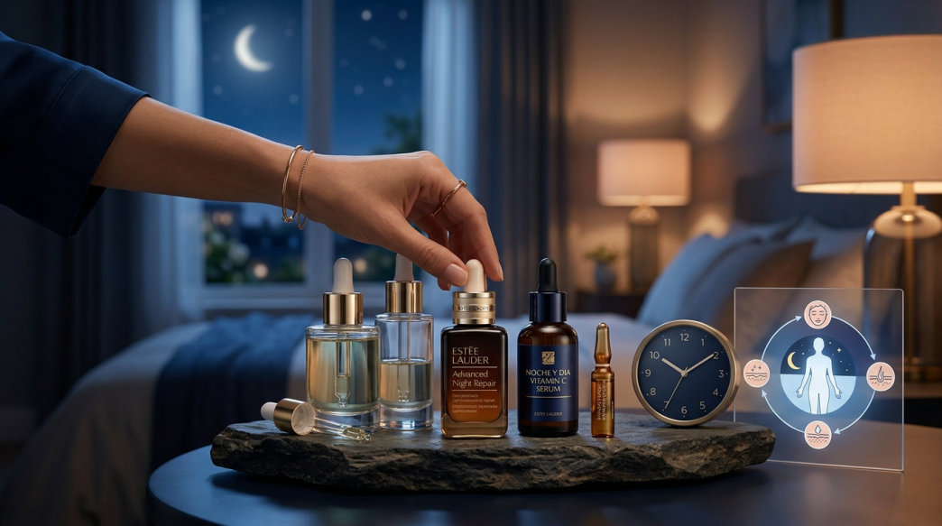 Serums de noche regeneradores que aprovechan el ritmo circadiano