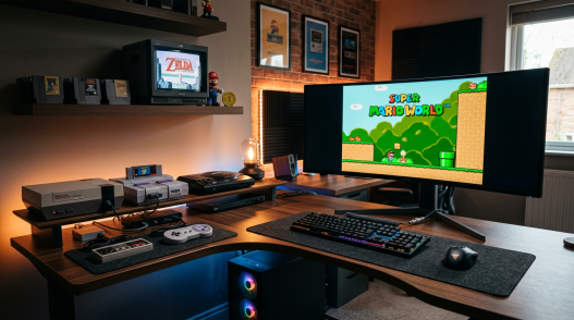 Setup gamer retro cómo integrar consolas clásicas en un escritorio moderno