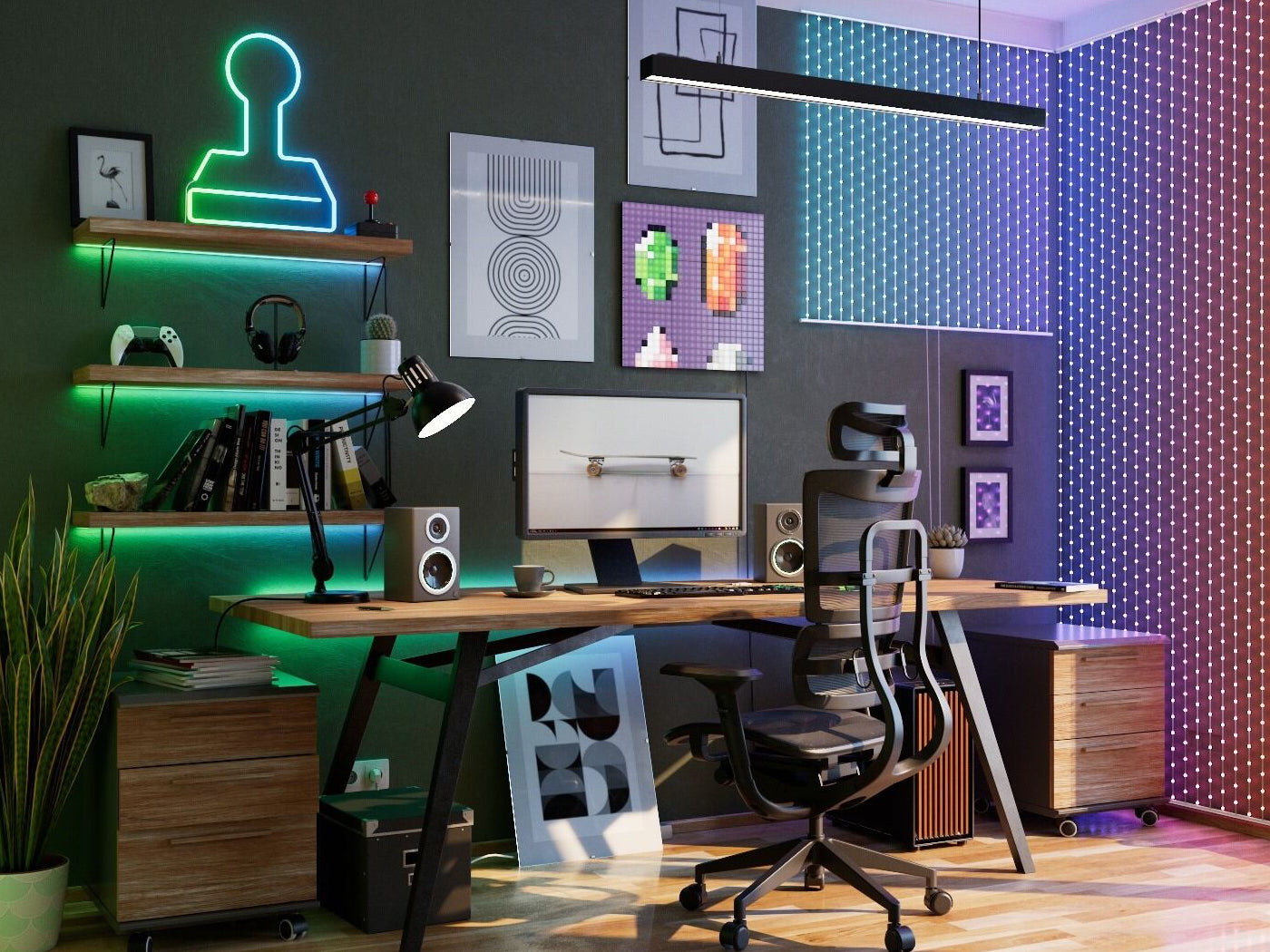 descubre cómo crear el setup gaming perfecto en tu garaje con nuestra guía completa de climatización e iluminación para un ambiente cómodo y gamer.