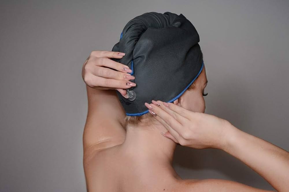 turbantes de microfibra para secar el cabello sin dañarlo, absorben rápidamente la humedad y protegen tu cabello del frizz y la rotura.